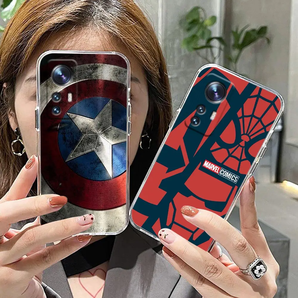 

Marvel Heros Logo The Avengers Clear Case For Xiaomi Poco X3 NFC F3 M3 F1 9T 11 11T 11X 10 10T 12 12X Pro Note 10 Lite 5G Case