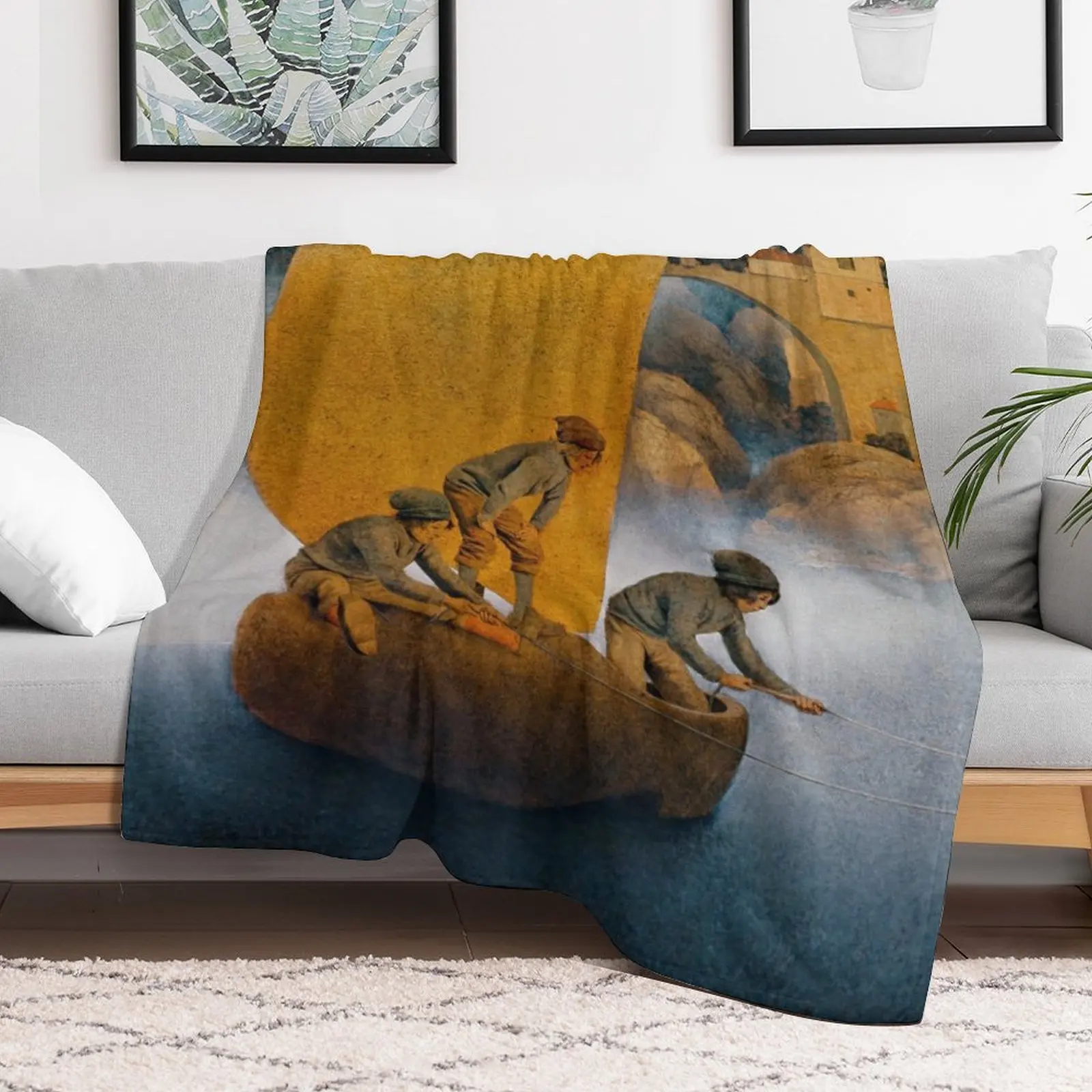 Новое одеяло Wynken Blynken и Nod от Maxfield Parrish - сказки красивые одеяла на заказ