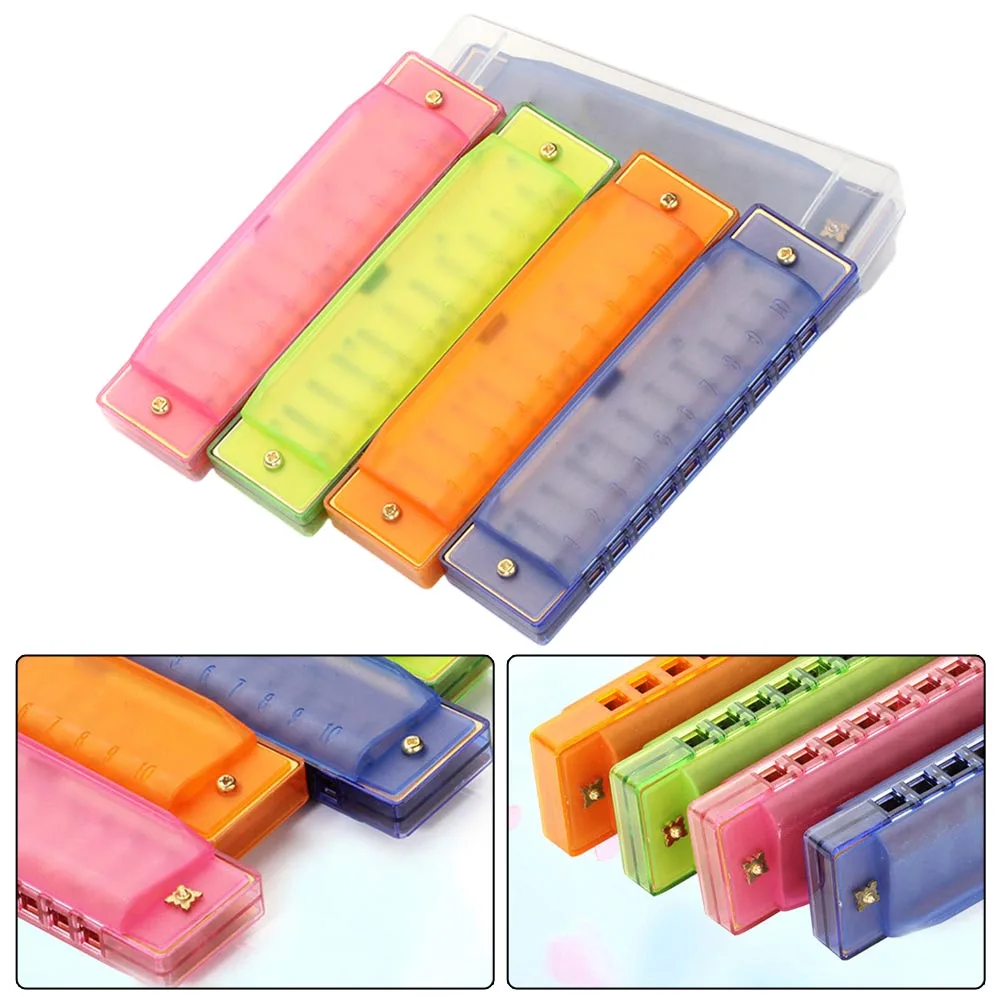 

1pcs Kids Harmonica 10 Holes Key Of C Blues Mouth Organ With Box For Beginner Children Birthday Party Favors Reward Gifts