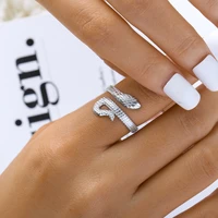 stainless steel snake rings for women men gothic silver color wedding couple rings fashion exaggerated animal jewelry gifts