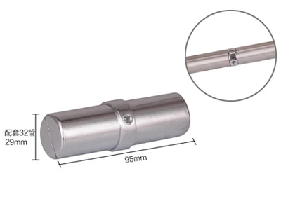 

Круглое соединение трубы 32 мм, стальной держатель для поддержки лампы, двухсторонняя стойка для сушки, стержень, соединитель, фиксированные детали, крепежная фурнитура
