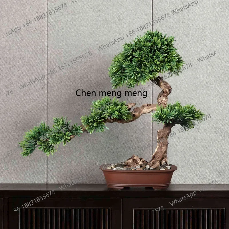 Фото TT Jingquan новый китайский стиль искусственное поздравление сосна бонсай прихожая зеленое растение маленькие украшения бонсай №3