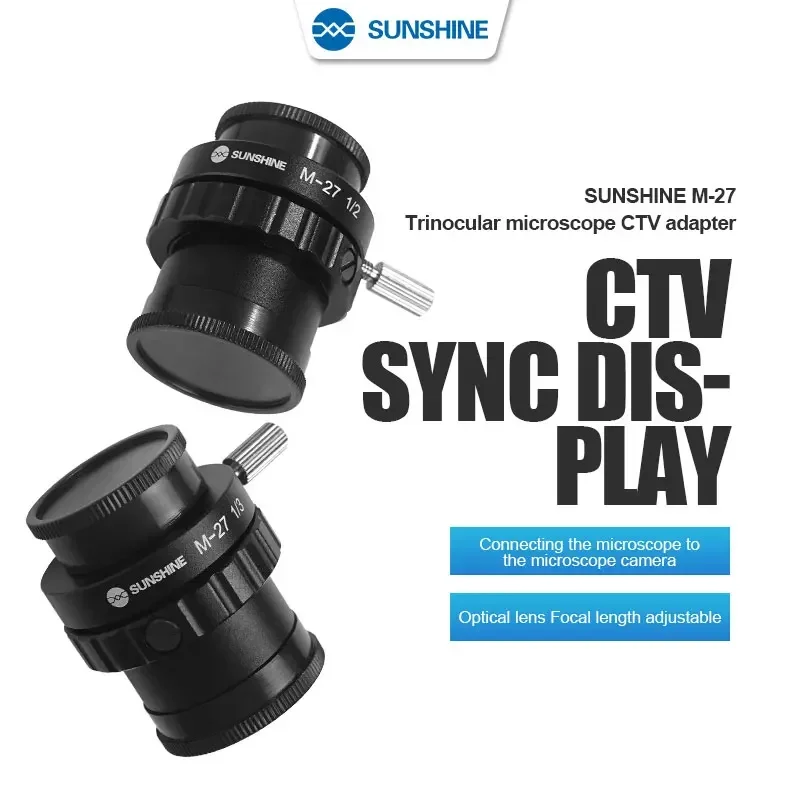 SUNSHINE M-27 SZM CTV 1/2 1/3 адаптер 0 3X 5X C крепление объектива для тринокулярного