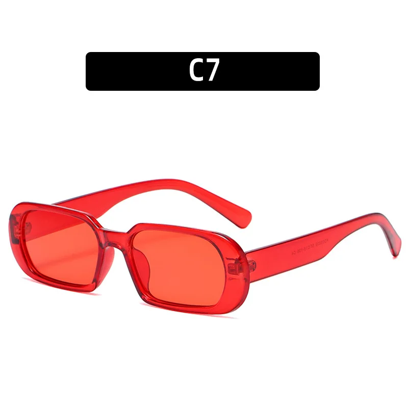 Модные солнцезащитные очки унисекс в черной разноцветной квадратной оправе