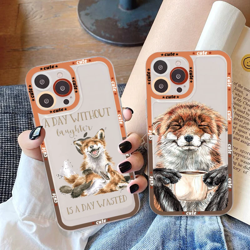 

Anime fox Phone Case for iPhone 11 12 13 Mini Pro Max 14 Pro Max Case shell