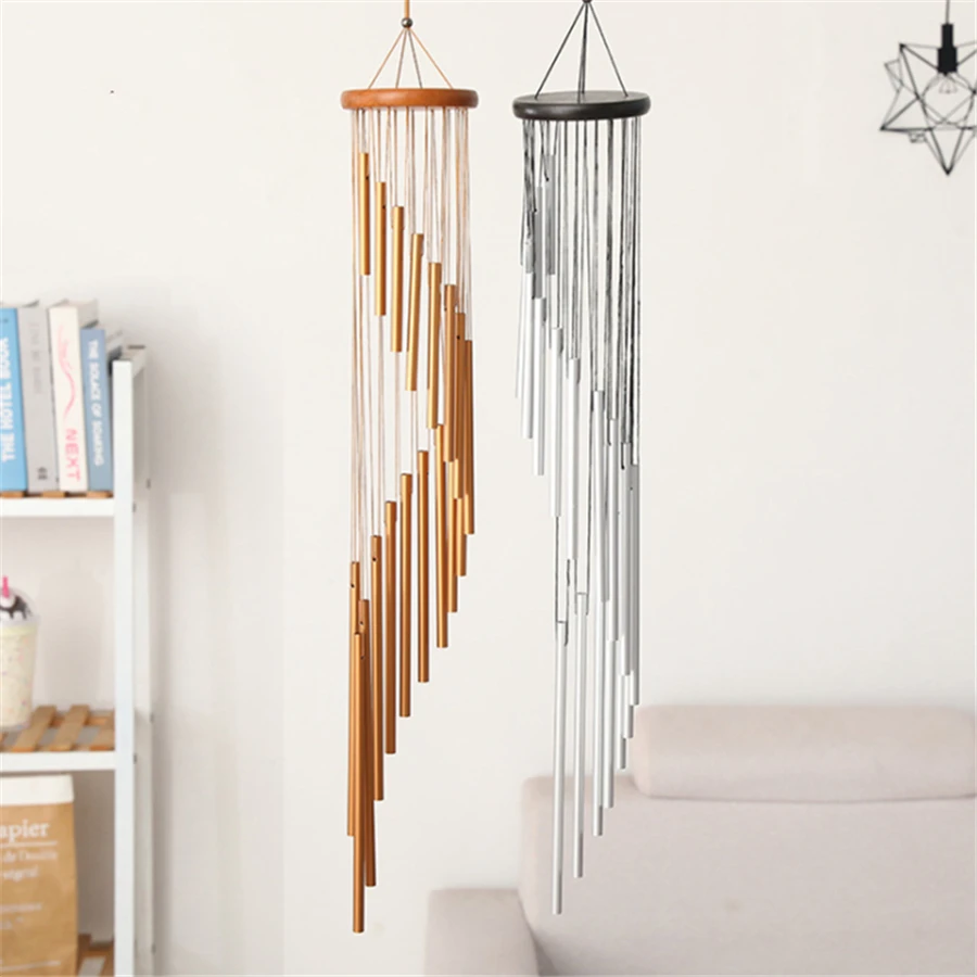 

90cm 18 Tubes Wind Chimes Metal Wind Bells Garden Patio Outdoor Wall Hanging Home Decor Gift Pine Rotation