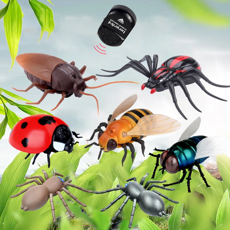 RC Animal Robot Insect Toys Antistress Infrared Simulation Spider Bee fly mantis Electric Toy for Children Prank Insects Pet Toy