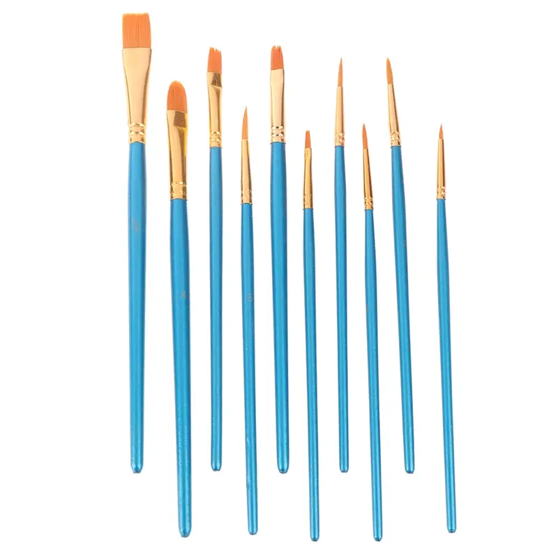 

10Pcs Acrylic Watercolor Artists Paint Brushs Nylon Multi-function Hook Line Pen