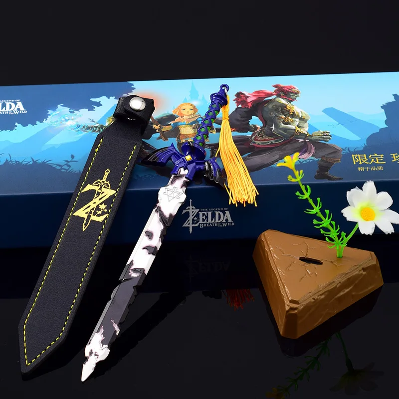 

The Hyrule Fantasy Weapon Tears Of The Kingdom Link Broken Master Sword Update 22cm Game Katana Samurai Sword Gifts Toy For Boys