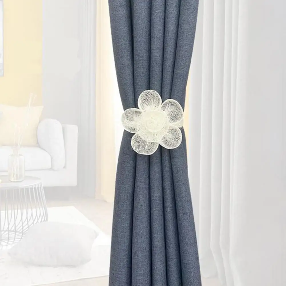 

1 шт., магнитная занавеска в форме цветка из льняной веревки