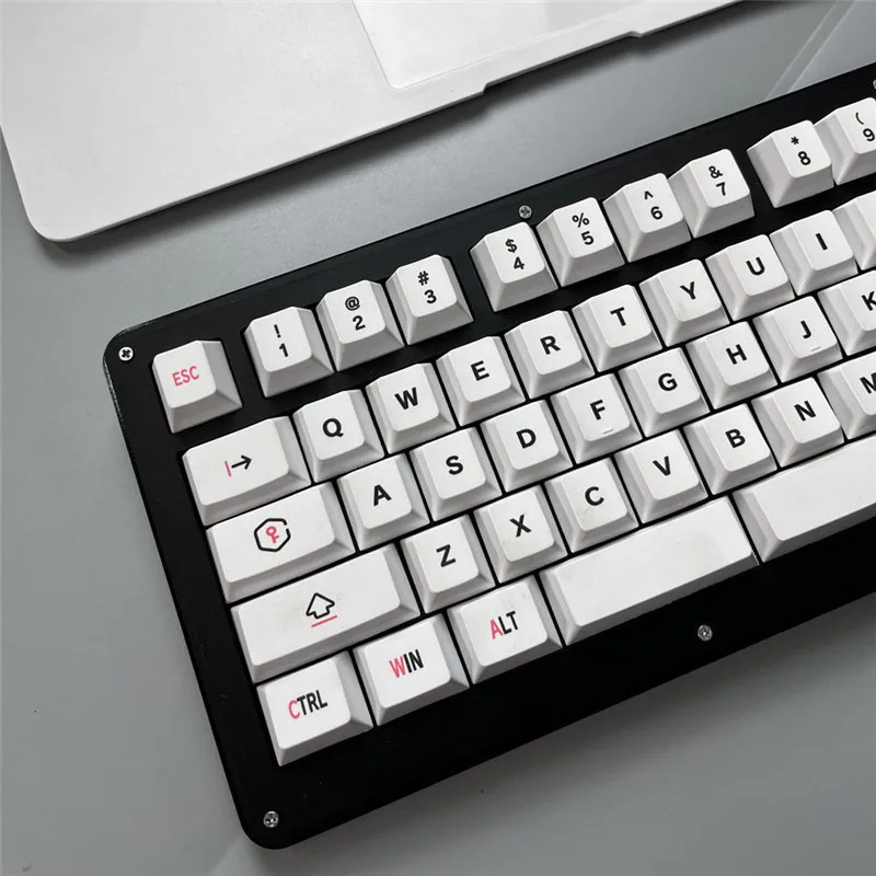 

Чисто белая крышка для клавиш PBT s 138 клавиши, вишневый профиль, игровая механическая клавиатура, крышка TM680 GMMK PRO K100, Беспроводная USB-клавиатур...