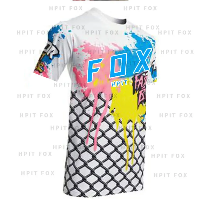 

2021 Hpit Fox Motorcycle Mountain Bike Team Downhill Jersey MTB Offroad MX Bicycle Locomotive Shirt Cross Country Mountain Bike