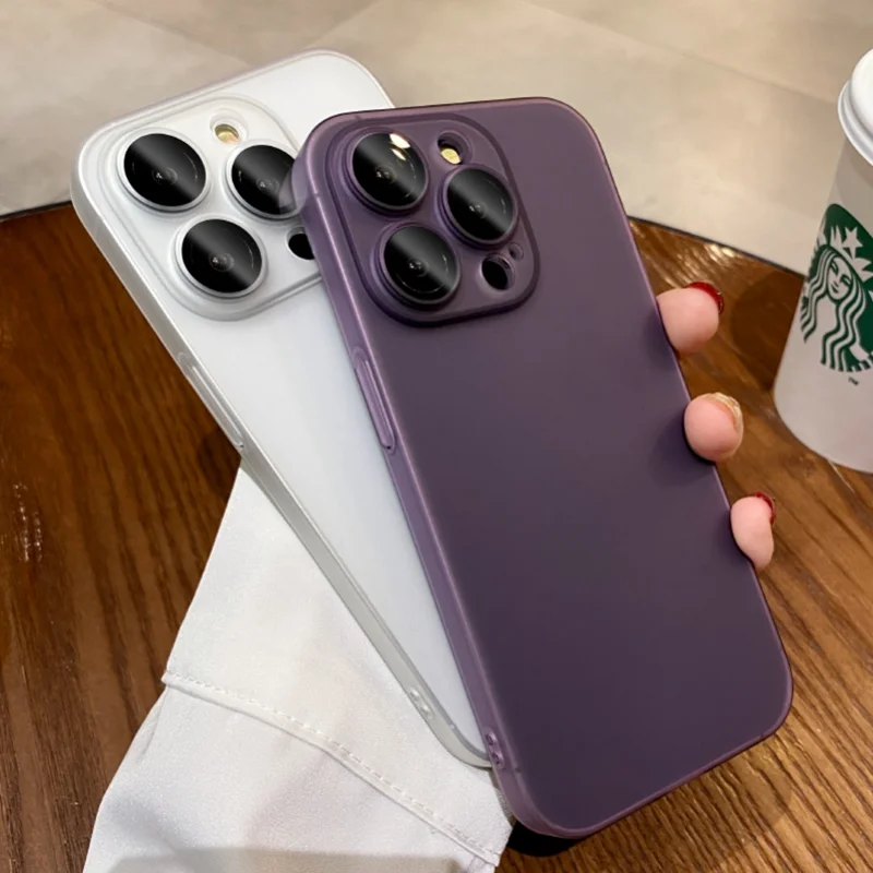 

Slim Matte Ultra Thin Phone Case for iPhone 14 Pro Max Glass Camera Protector Cases for iPhone 11 12 13 Pro 13Pro Max 14 Plus