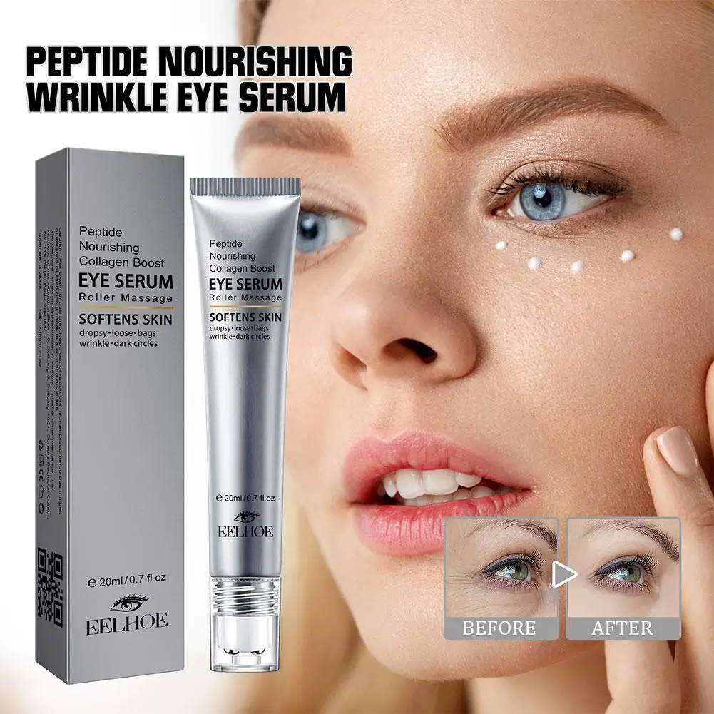 

Anti Wrinkle Eye Serum Anti Aging Eye Cream Peptide Nourishing Wrinkle Dark Circles Remover for Puffy Eyes Dark Circles Eye Bags