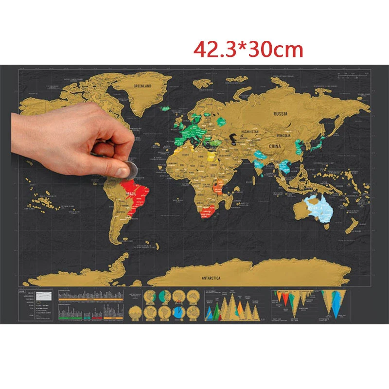 

Mini Erase Black World Travel Map Deluxe Scratch Off World Map Travel Scratch For Map Room Home Office Decoration Wall Stickers