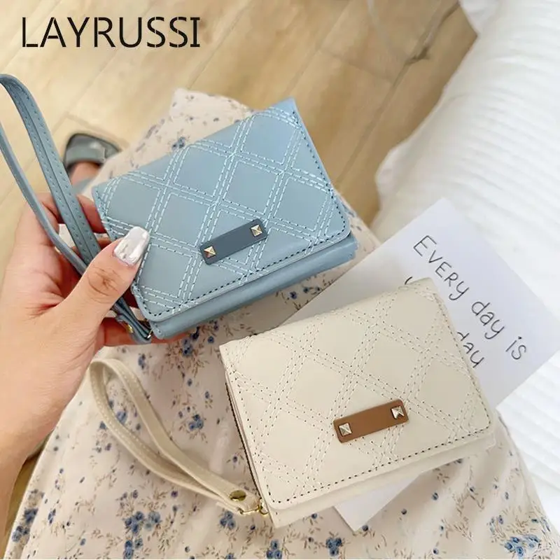 LAYRUSSI женские ромбовидные кошельки в клетку высококачественный держатель для