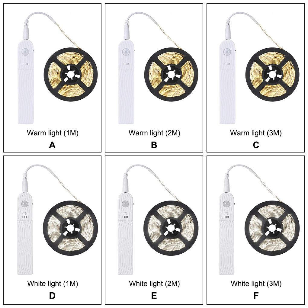 

Светодиодная лента для спальни, 5 светодиодный постоянного тока, датчик движения, гирлянда для чулана, гибкая самоклеящаяся лента 180, светящ...