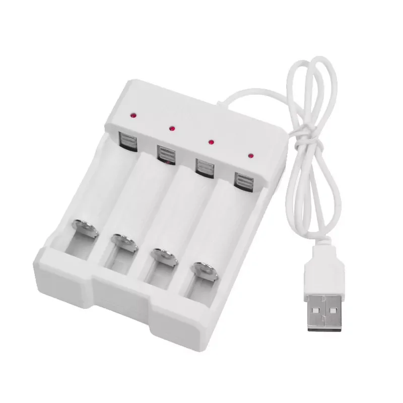 

USB 4 Slots Fast Charging Battery Charger Short Circuit Protection for AAA and AA Rechargeable Battery Station Tools Adapter