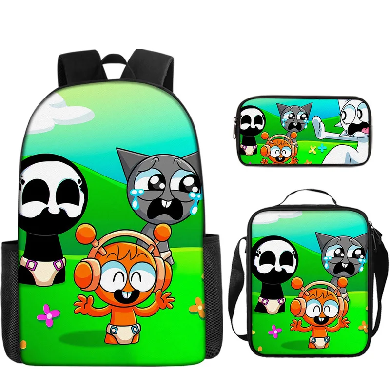 Sprunki Wenda Oren Funbot Beat Boxes 3 шт. аниме игровая периферия игрушечный рюкзак студенческая