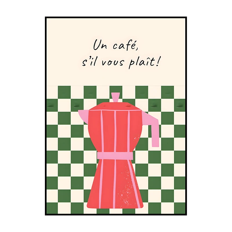 

Постер "Кофе и круассан", HALFLEMART, печать на холсте