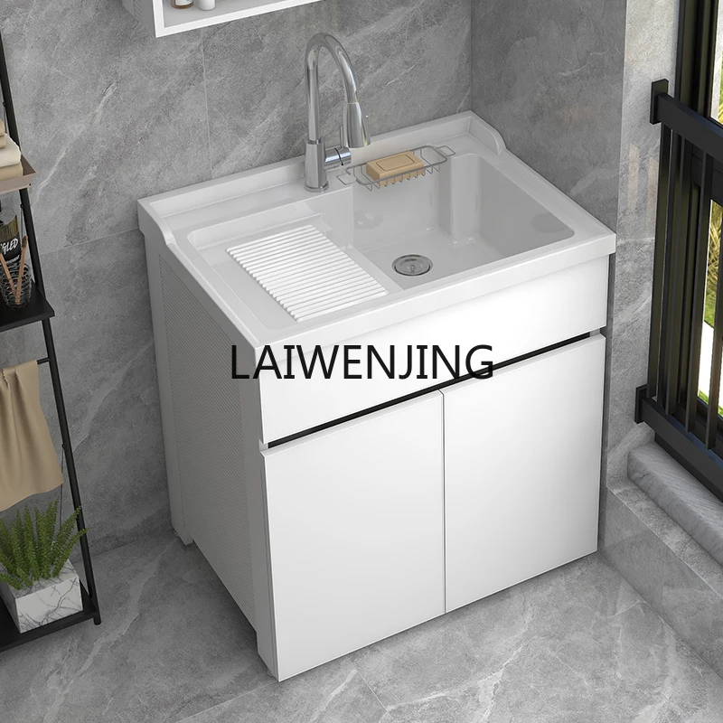 SGF шкаф для белья со встроенной раковиной с натиранием пола