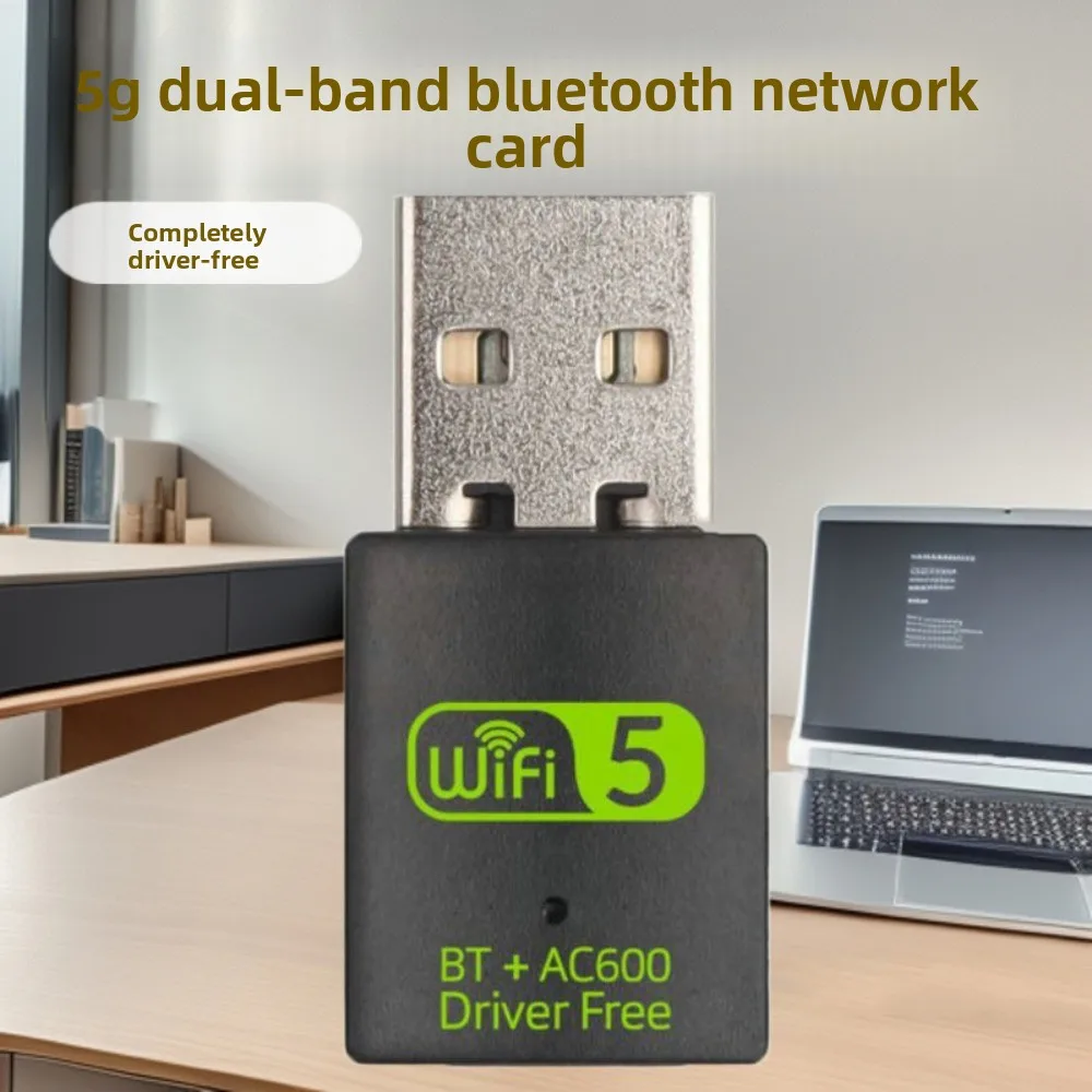 Фото USB-адаптер 2-в-1 с Bluetooth 5.0 (600 Мбит/с) и Wi-Fi AC600, двухдиапазонный беспроводной сетевой адаптер, приемник Wi-Fi №5
