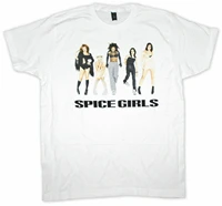 spice girls retro group photo white t shirt new