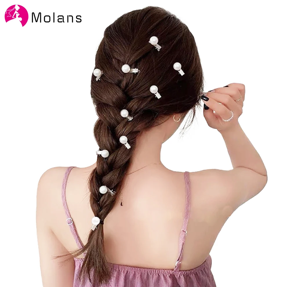 

Мини-заколки для волос Molans 10 шт./компл. из сплава с жемчугом для девочек маленькие заколки для волос Детские Модные аксессуары для волос