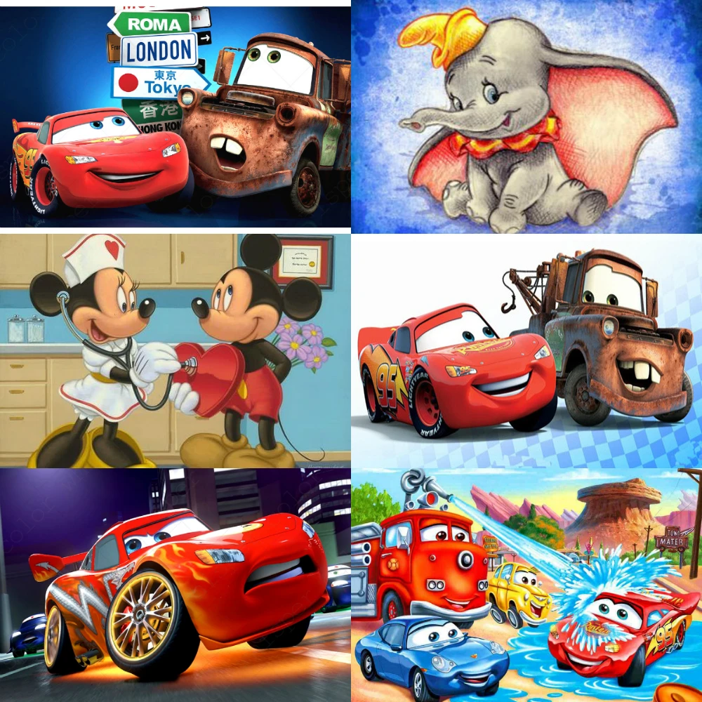 

Disney Anime Canvas Paintings Cartoon Child Car Art Prints and Posters Nordic wall art picture for living room home Decoration