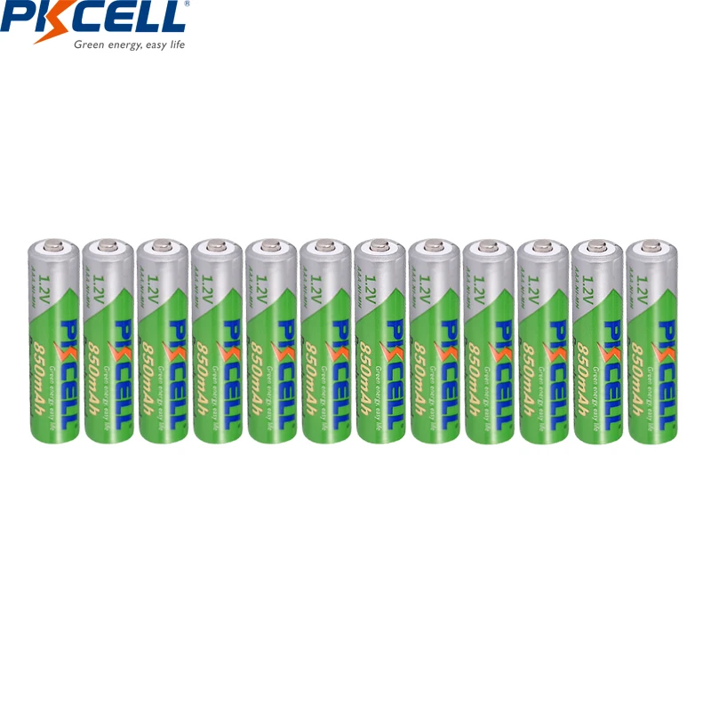 

12PCS PKCELL 850mAh AAA Batteries 1.2V NIMH AAA Rechargeable Battery 3A Ni-MH Low Self Discharge batteria and 3PC Battery case