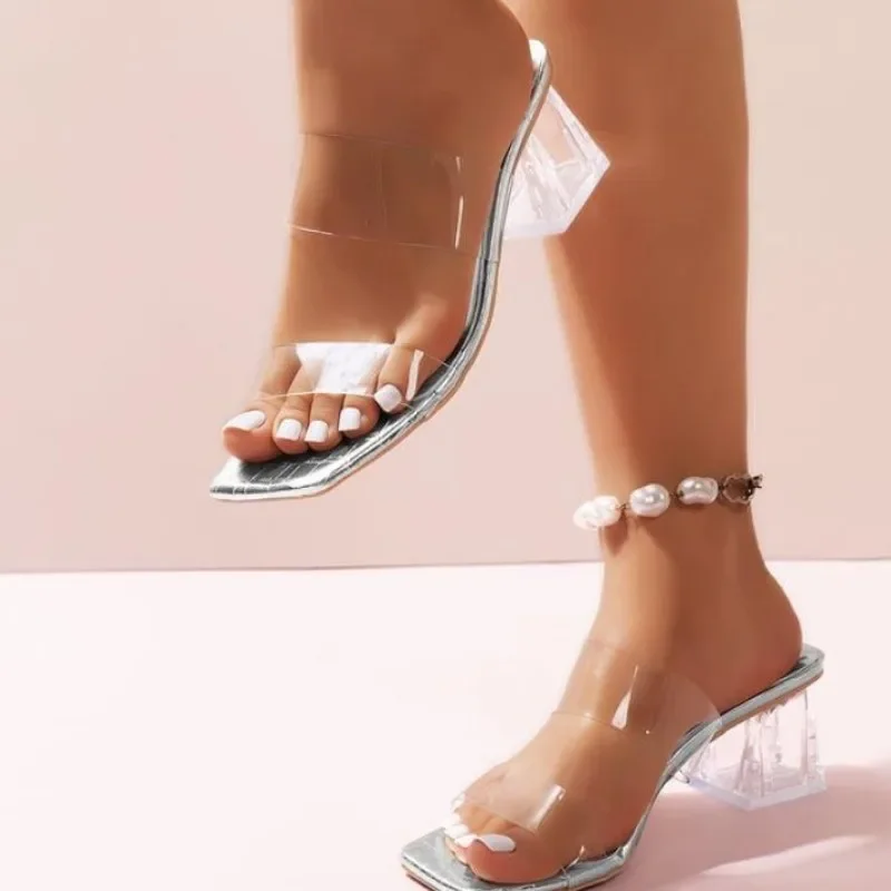 Сандалии с такфоном альт кон닥 abierta para mujer zapatos grandes прозрачные de Perspex 43t