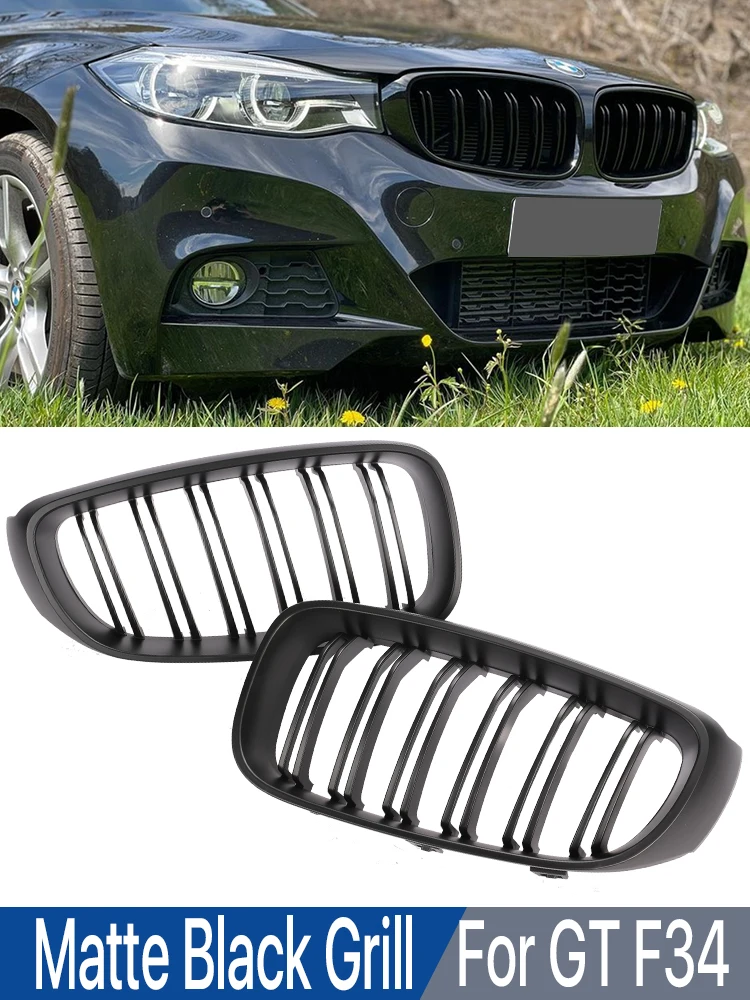 

Front Bumper Kindey Double Line Carbon Fiber Grill For BMW 3 Series Gt F34 M3 2013-2020 320I 328I 335I Car Accessories