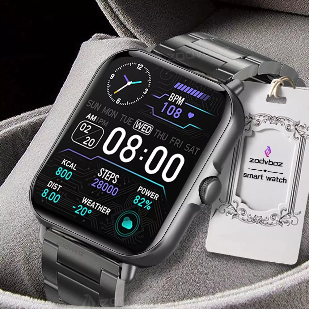 ZODVBOZ New Bluetooth Answer Call Smart Watch Men Full Touch Dial Call Fitness Tracker IP67 Waterproof Smartwatch men women +Box