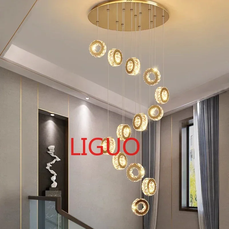 Современная Подвесная лампа для дома подвесные светильники лестницы гостиной