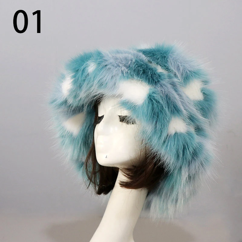 

2023, купольная шапка, Шапка-бини, искусственная плюшевая шапка, женская теплая плотная плюшевая зимняя шапка, Женская Роскошная модная дизайнерская Панама