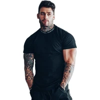 gyms t shirt men short sleeve cotton t shirt casual slim t shirt male fitness bodybuilding workout tee tops summer clothing