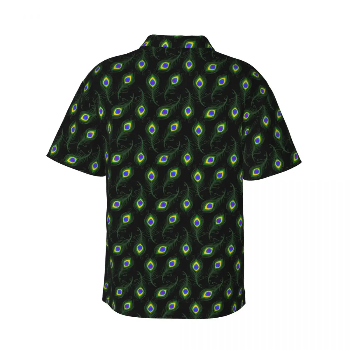 Рубашка с изображением павлиньих перьев для отпуска мужские повседневные
