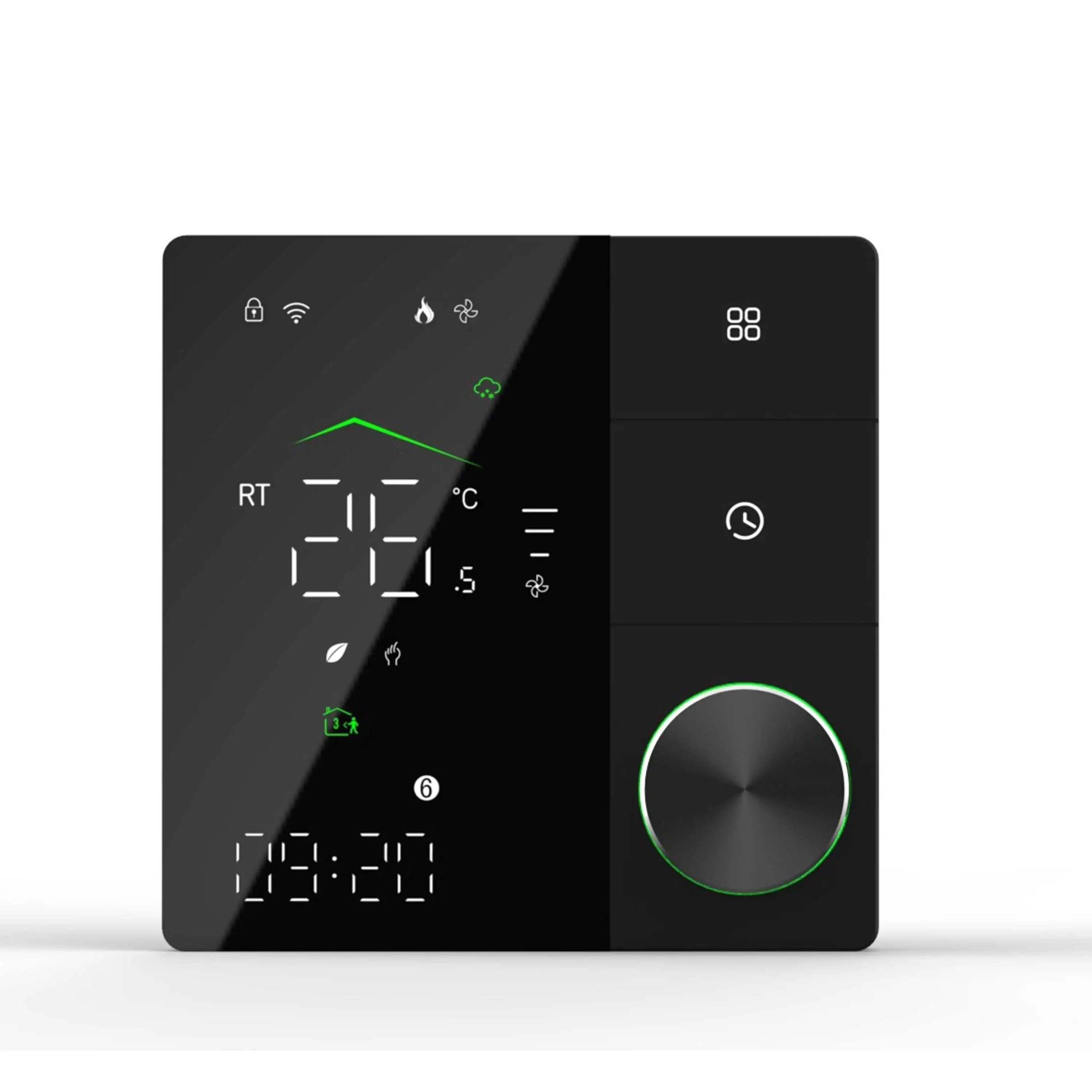 

Светодиодный термостат с ручкой для подогрева пола — подходит с котлом/активатором/реле, пультом дистанционного управления Zigbee/WiFi/RS485, сертифицированным расстоянием