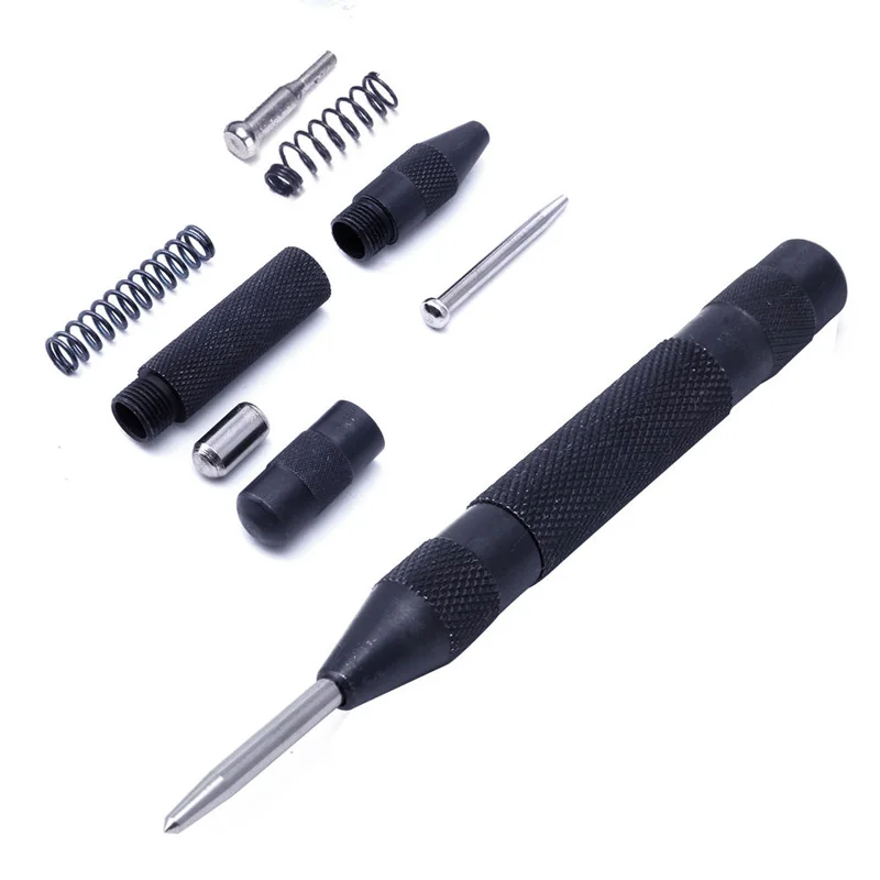 

1pc Heavy Duty Automatic Centre Punch Handy Spring Loaded Metal Wood Press Dent Marker Workshop Equipment Hand Tools