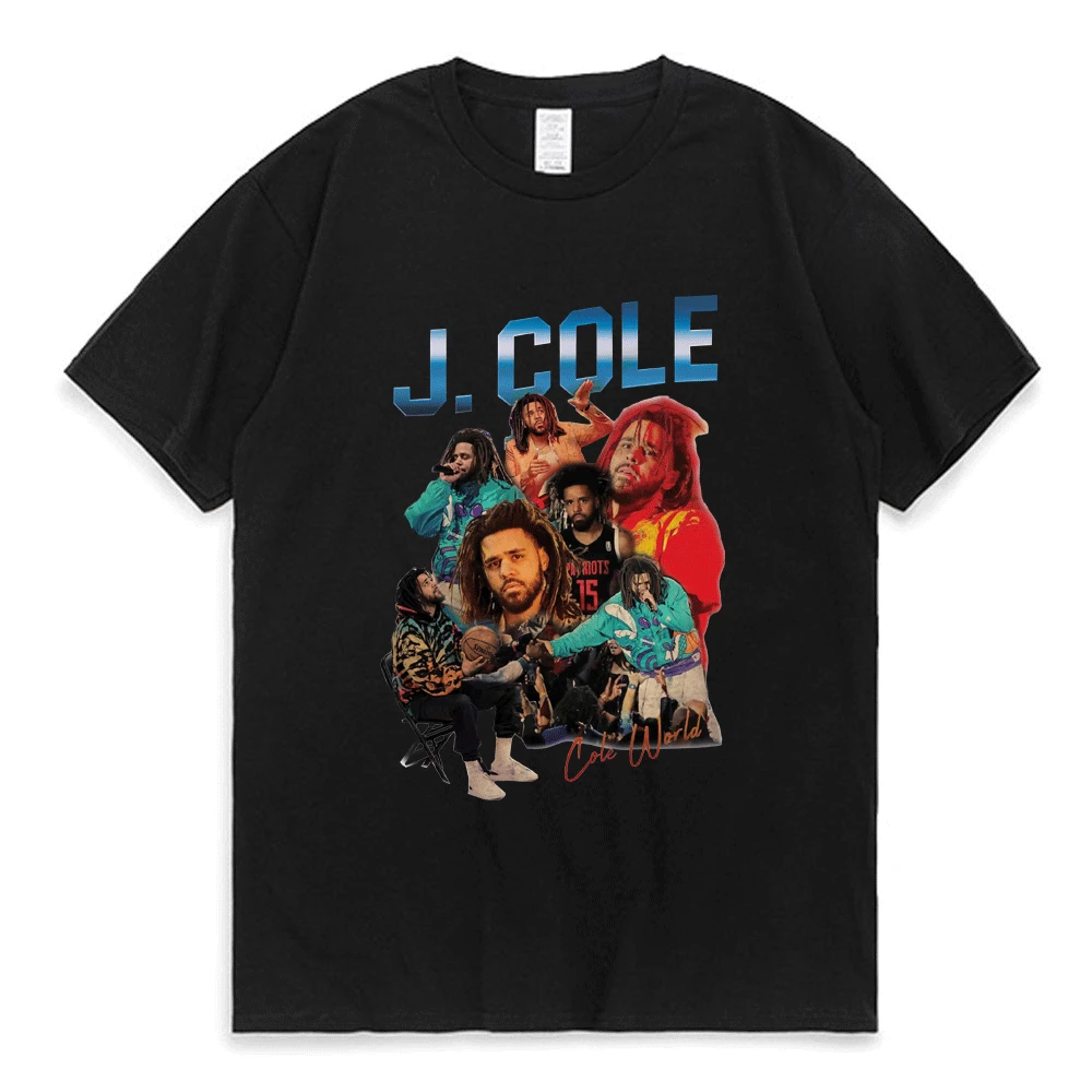 

Rapper J Cole Crooked Smile T-shirt Men's Women Graphic Print T-shirts Black Oversized Short Sleeve T Shirt Streetwear Tee Shirt