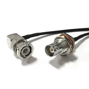 Коаксиальный Кабель BNC, штекер с прямоугольным штекером, разъем BNC с внутренней резьбой, 15 см, 30 см, кабель RG174, лазерный модем, Новинка