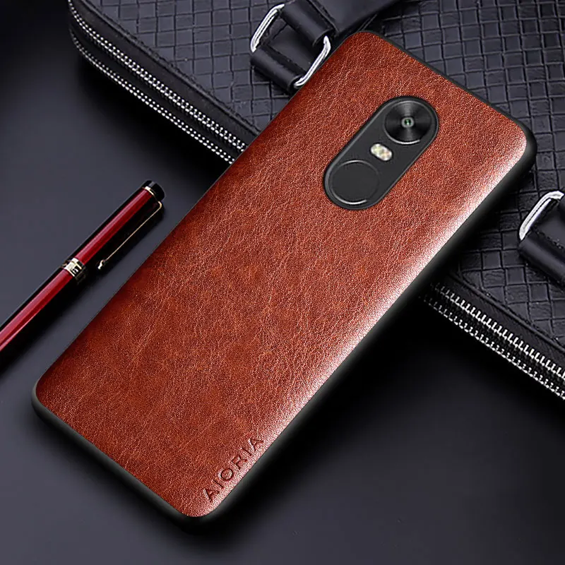 Luxury PU leather Case for Xiaomi Redmi Note 4 4X funda coque with Business solid color Design phone cover redmi note case |