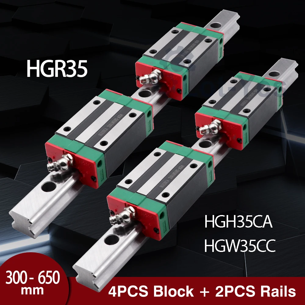 

Бесплатная доставка HGR35 ЧПУ квадратная линейная направляющая рельса 300 - 650 мм HGH35CA / HGW35CC скользящие направляющие для блока HGR 35 комплект фрез...