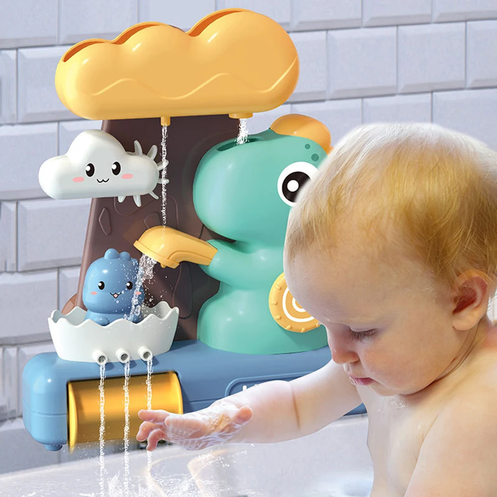 

Динозавр Душ водопад игрушки с 3 всасывающими динозаврами для ванны водоснабжение мороженого Форма для малышей Дети для веселья