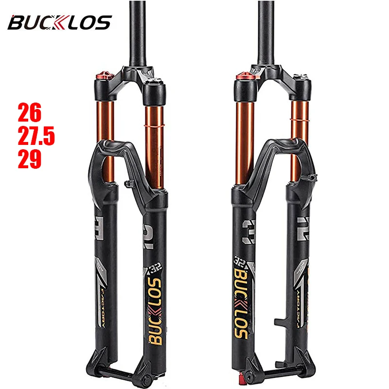 

BUCKLOS 26/27.5/29inch MTB Fork Air Suspension Mountain Bike Fork 120mm Travel Damping Bicycle Forks with Rebound Adjustment