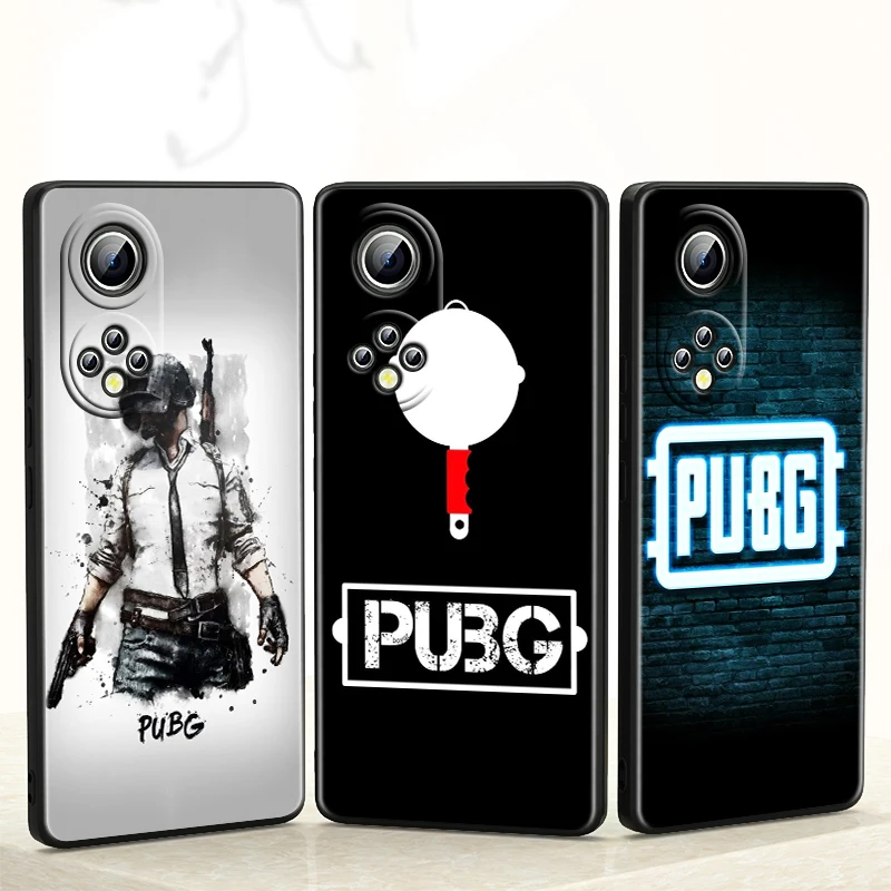 

Fashion PUBG Game for Honor 60 50 30 20 Pro Plus 5G Funda Coque Capa Magic3 Play5 5T Luxury Soft Black Phone Case