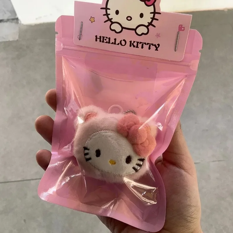 Kawaii Sanrio Hellokitt Y плюшевый кулон аниме милый двусторонний брелок для мобильного