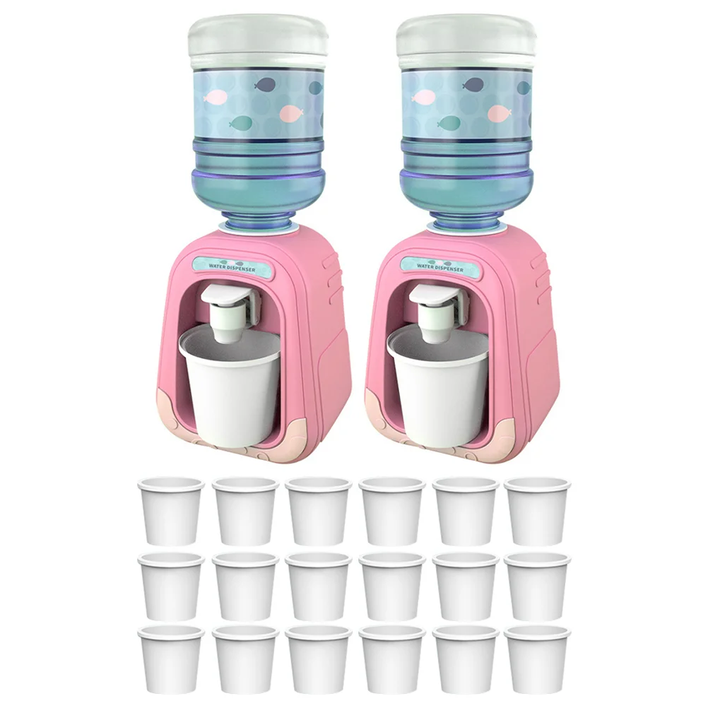 

Kids' Toys Mini Water Dispenser Cooler Desk Kitchenware Drinking Fountain Model Plastic Child