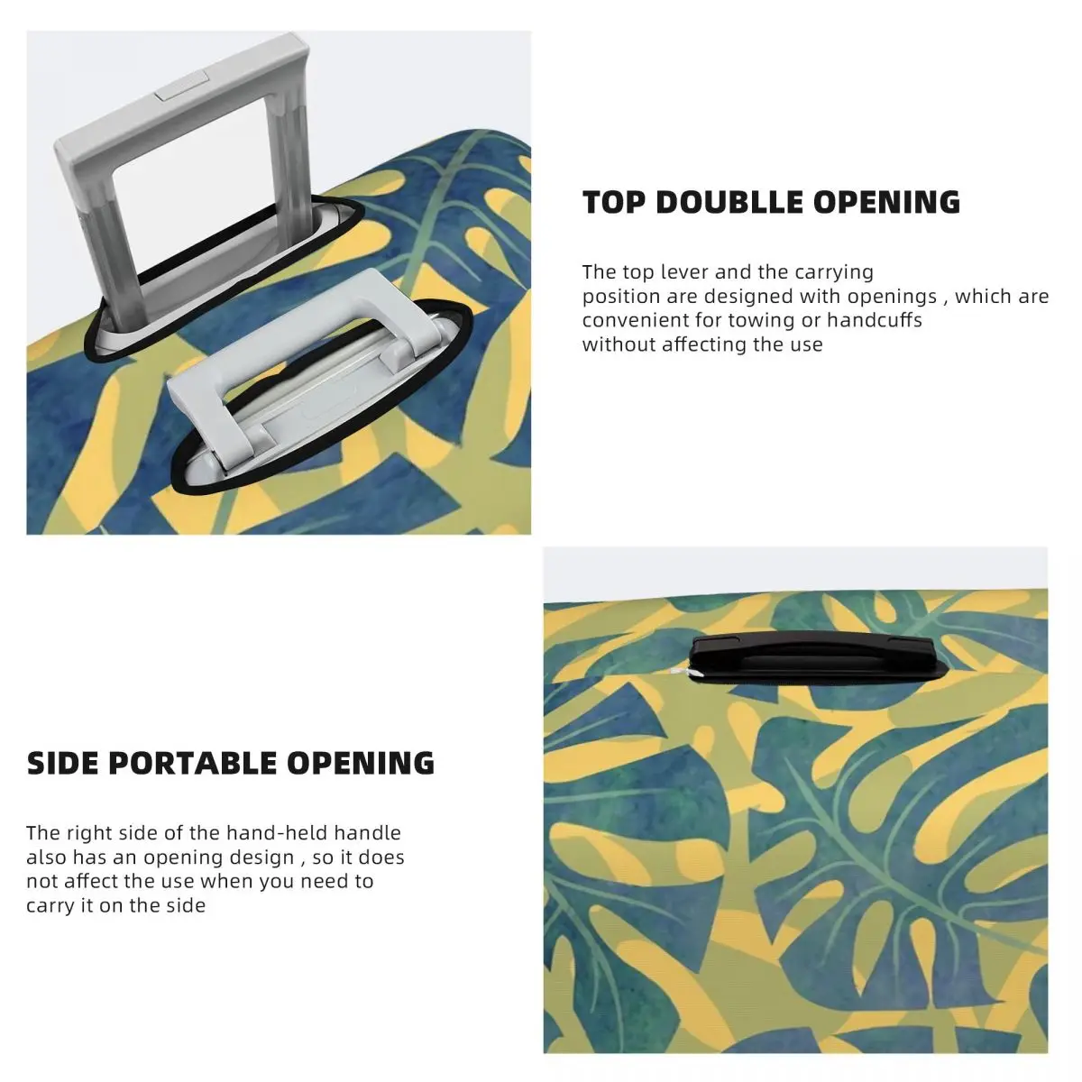 Чехол для чемодана Plam Leaf праздничный синий и желтый чемодан дорожная защита