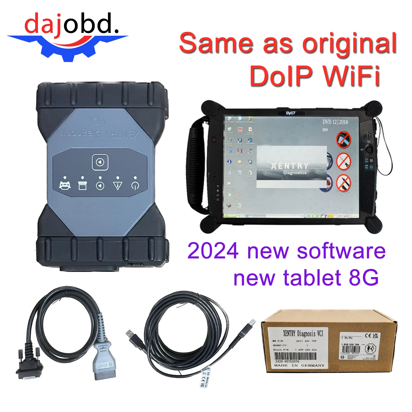 Та же как оригинальный MB STAR C6 с T420 PC DoIP WiFi Sd Connect Xentry поддерживает CAN Auto Truck Diagnostic Tool